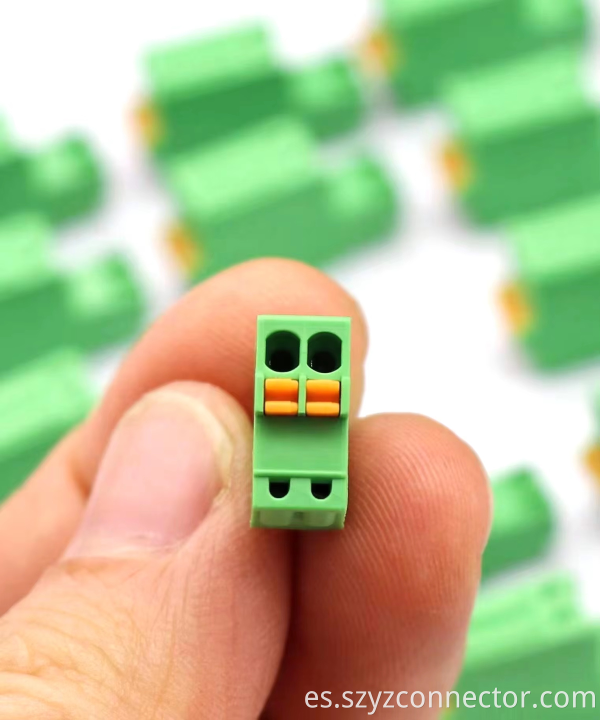 Bloques de terminales enchufables con paso de 2,5 mm, hembra, 2P, verde 2.5mm Pitch Pluggable Terminal Blocks Female 2P Green